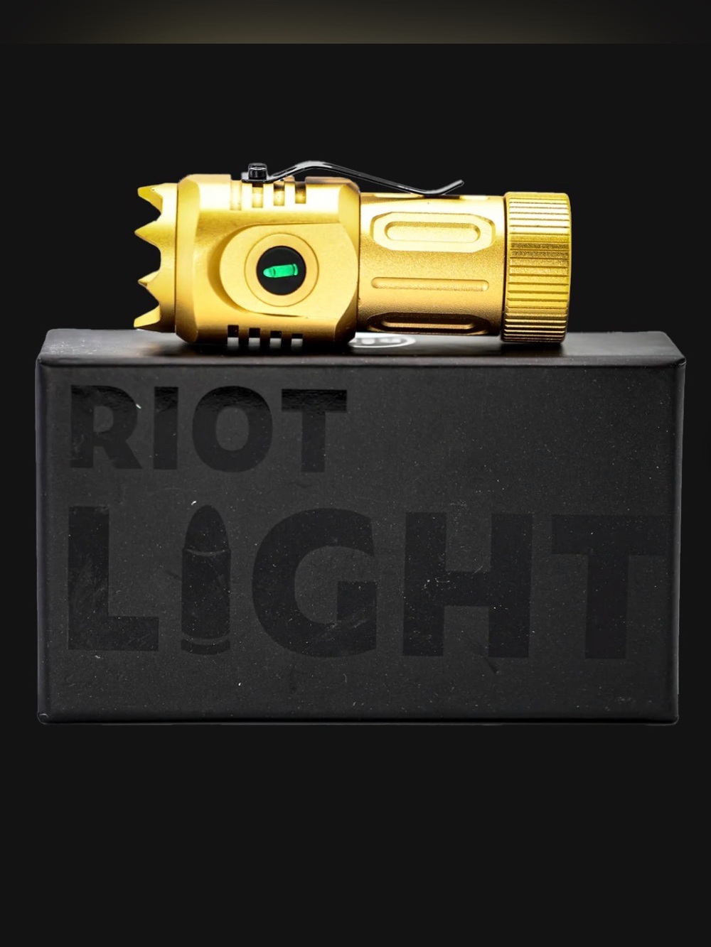 RIOT Light Battery 2200 Compact Gold Tactical Flashlight New Original Packaging